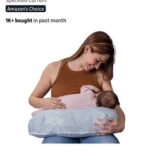 Boppy Nursing Pillow with Blue and White Design